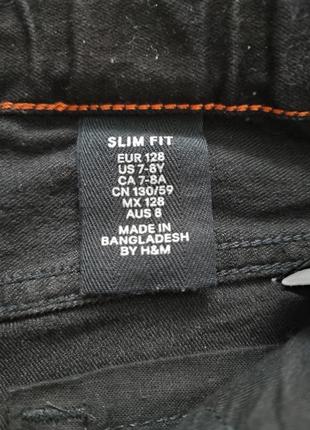 Штани, джинси чорні, h&m, р. 122/1287 фото