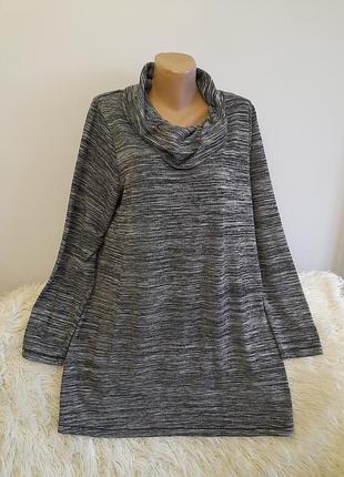 Плаття-туніка, сіра меланжова, від f&f, р.20/4xl/48