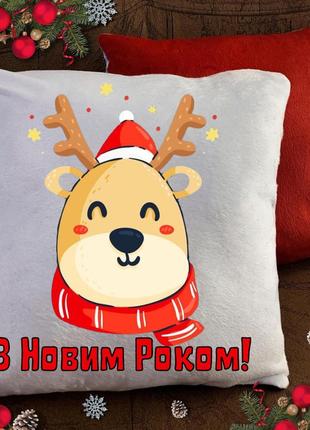 Подушка с новогодним принтом