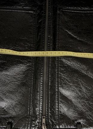 Лаковая юбка от бренда h&amp;m на молнии8 фото