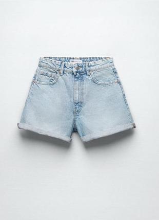 Нові джинсові шорти zara модель mom fit7 фото