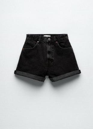 Новые джинсовые шорты zara модель mom fit8 фото