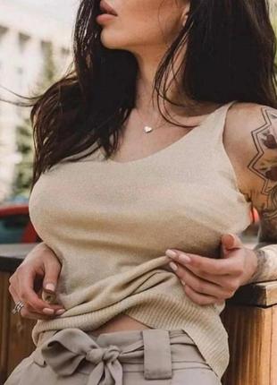 Майка люрекс в цветах3 фото