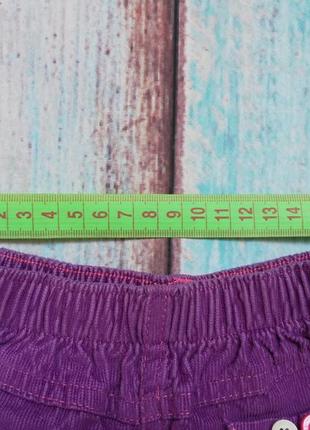 Фіолетові шортики на дівчинку 0-3 міс, для новонародженої, мікровельвет, cherokee8 фото