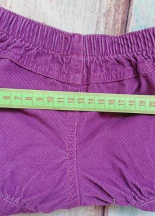Фіолетові шортики на дівчинку 0-3 міс, для новонародженої, мікровельвет, cherokee6 фото