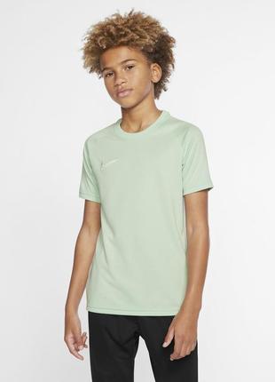 Футболка nike kid's dri-fit academy с короткими рукавами, фисташковая