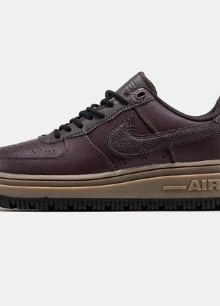 Кроссовки мужские nike air force 1 luxe brown basalt коричневые, найк аир форс люкс, форсы, унисекс