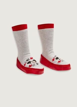 2-3/3-4 р домашние комнатные тапочки теплые носки махровые тапочки с рисунком микки маус lc waikiki