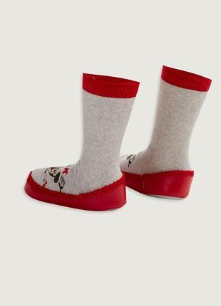 2-3/3-4 р домашні кімнатні капці теплі шкарпетки махрові тапочки із малюнком міккі маус lc waikiki4 фото