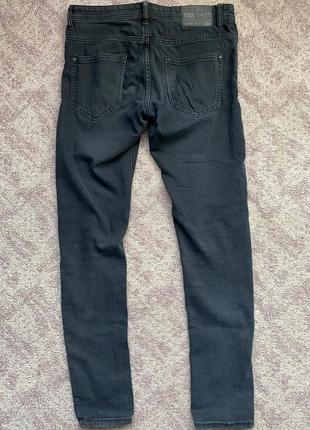 Черные мужские скинни джинсы3 фото