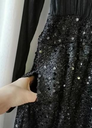 Шикарное платье пайетки пышная юбка3 фото