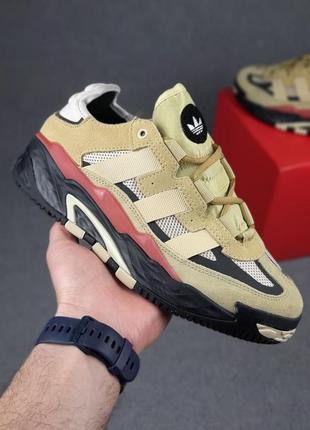 Мужские молодежные горчичные кроссовки adidas niteball 🆕 адідас найтбол