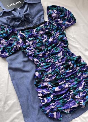 Сукня з об’ємними рукавами, сукня у квітковий принт4 фото