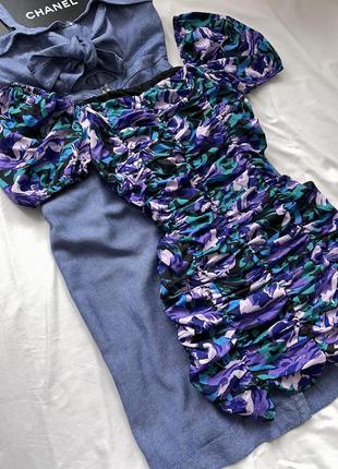 Сукня з об’ємними рукавами, сукня у квітковий принт1 фото