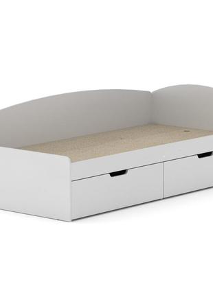 Ліжко односпальне з узголів'ям, узніжжям та шухлядою з ламінованого дсп від виробника. ліжко-90+2с