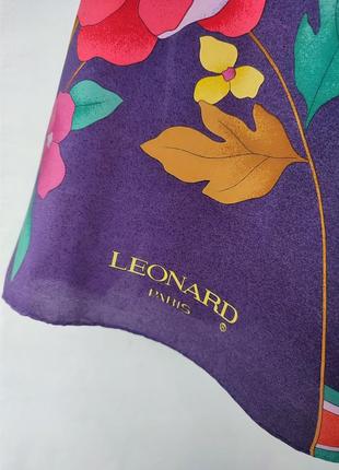 Шелковый платок премиум бренд leonard paris оригинал7 фото