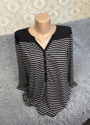 Блузка черная в полоску. кофта h&m. кофточка