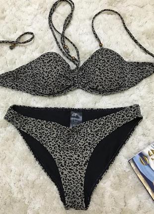 Купальник h&m леопардовый принт