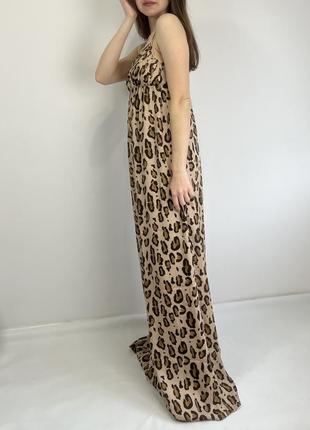 Armani exchange леопардове довге плаття, витончена максі сукня в підлогу з красивою спинкою3 фото