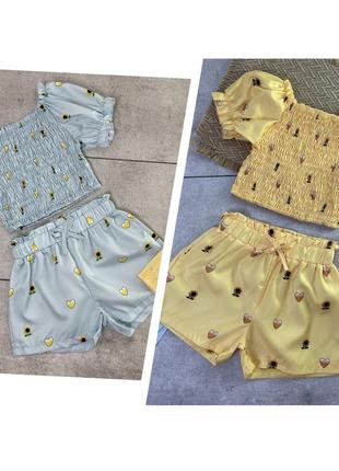 Комплект летний шорты блузка