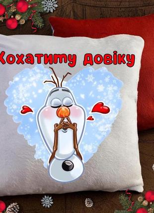 Подушка с новогодним принтом