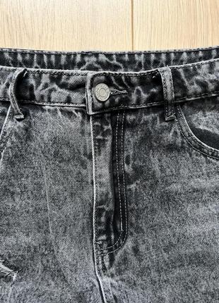 Сірі джинси mom з високою посадкою shein 🛍️1+1=3🛍️8 фото