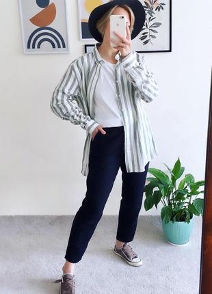 Фісташкова сорочка у широку смужку