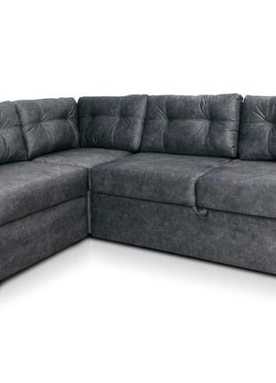 Диван кутовий розкладний двоспальний з нішами для білизни та подушками "лексус"