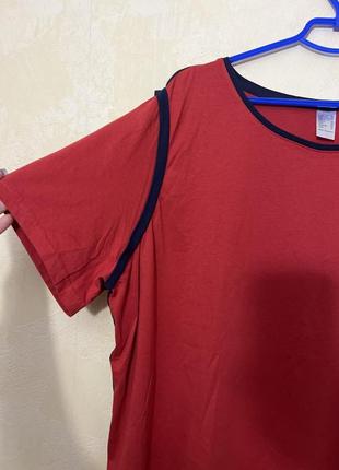 Балал большой размер натуральная красная футболка красивая футболка2 фото