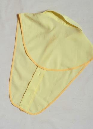 Манишка-сорочка жовта з гострим коміром2 фото