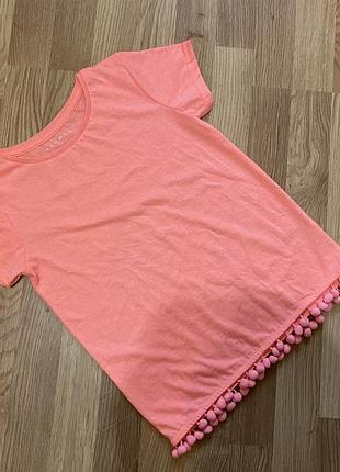 Футболка яркая неоновая с бахромой nutmeg