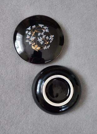 Limoges, фарфоровая шкатулка, ручная роспись цветов ,франция