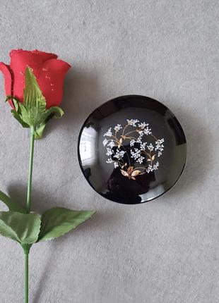 Limoges, фарфоровая шкатулка, ручная роспись цветов ,франция