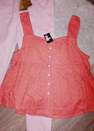 Топ блуза трапеция с перфорацией, блузка натуральная из хлопка, женская одежда, одяг, взуття