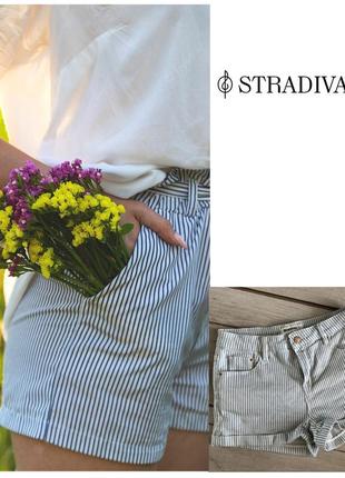 Стильні шорти в смужку stradivarius, р. xs/s1 фото