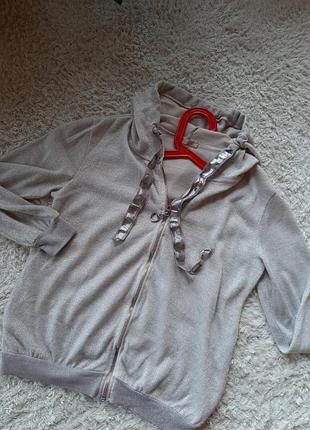 Свитшот с капюшоном люрекс италия