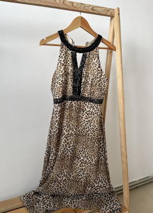 Леопардовое платье длинное вечернее платье в трендовый леопардовый принт тигровое платье вечернее платье длинное платье платья платья