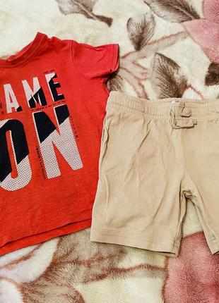 Костюм шорты и футболка на мальчика 1-2-3 года