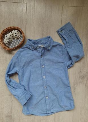 Next 2-3 года рубашка голубая некст