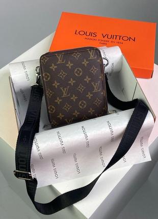 Сумка в стиле louis vuitton s-lock vertical zip bag brown