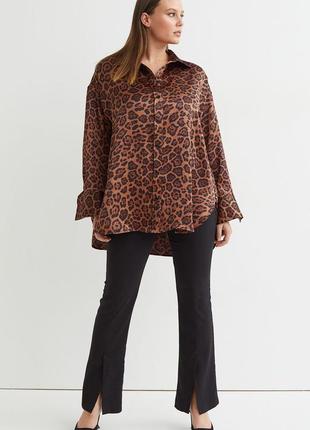 Дуже стильна блуза оверсайз з цупкого атласу h&m,p. l2 фото