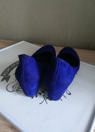 Cтильные яркие сине-фиолетовые туфли на танкетке shoes club4 фото