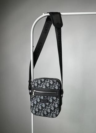 Сумка в стилі christian dior vertical safari messenger bag grey