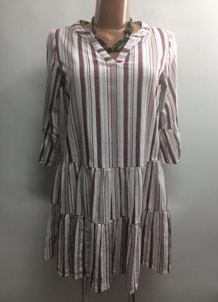 Натуральная очень стильная туника не жаркая ширина полуобьём груди-48