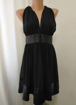 Черное платье в стиле мерлин моноро 100% шелк1 фото