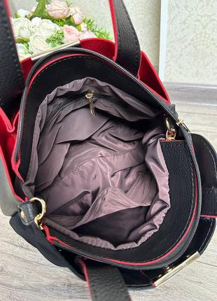Классная женская сумка натуральная замша/экокожа6 фото