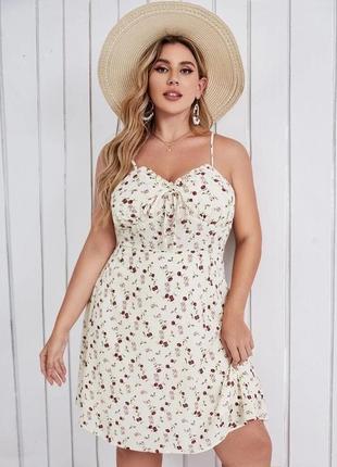 Платье в розочки shein 4xl батал