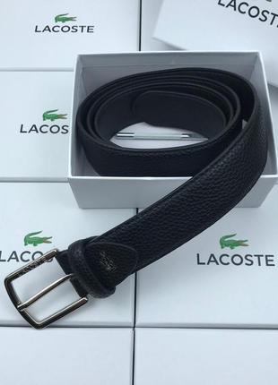 Подарунковий набір lacoste чоловічий ремінь чорний