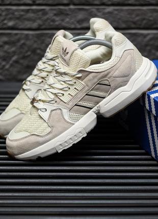 Замшеві, чоловічі кросівки adidas zx torsion grey