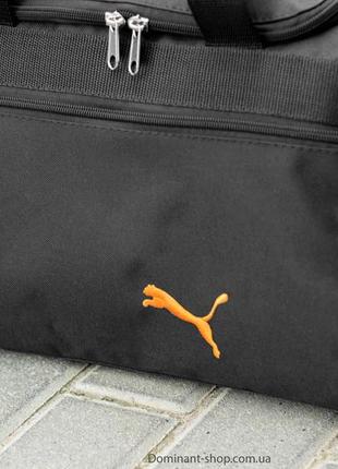 Мужская спортивная сумка дорожная puma tales orange черная для поездок и тренировок...